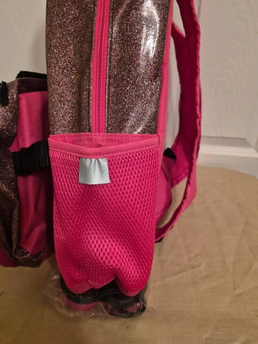 Locker Club Girls Glitter Backpack with Insulated Lunch Bag Bundle